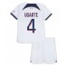 Tanie Strój piłkarski Paris Saint-Germain Manuel Ugarte #4 Koszulka Wyjazdowej dla dziecięce 2023-24 Krótkie Rękawy (+ szorty)